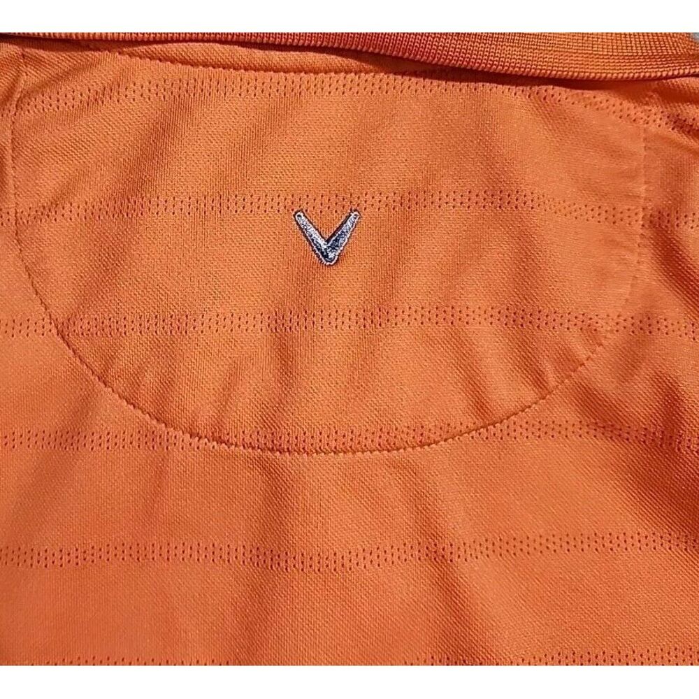 Callaway Convergys Polo Golf Shirt Womens Medium‎ Orange Casual Logo - Picture 10 of 10